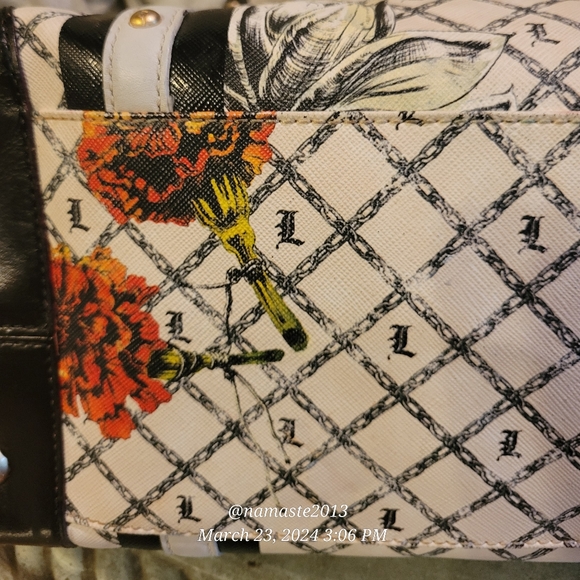 L.A.M.B. by Gwen Stefani Marigold Satchel Leather Luxury Designer Handbag #743 - Picture 12 of 13